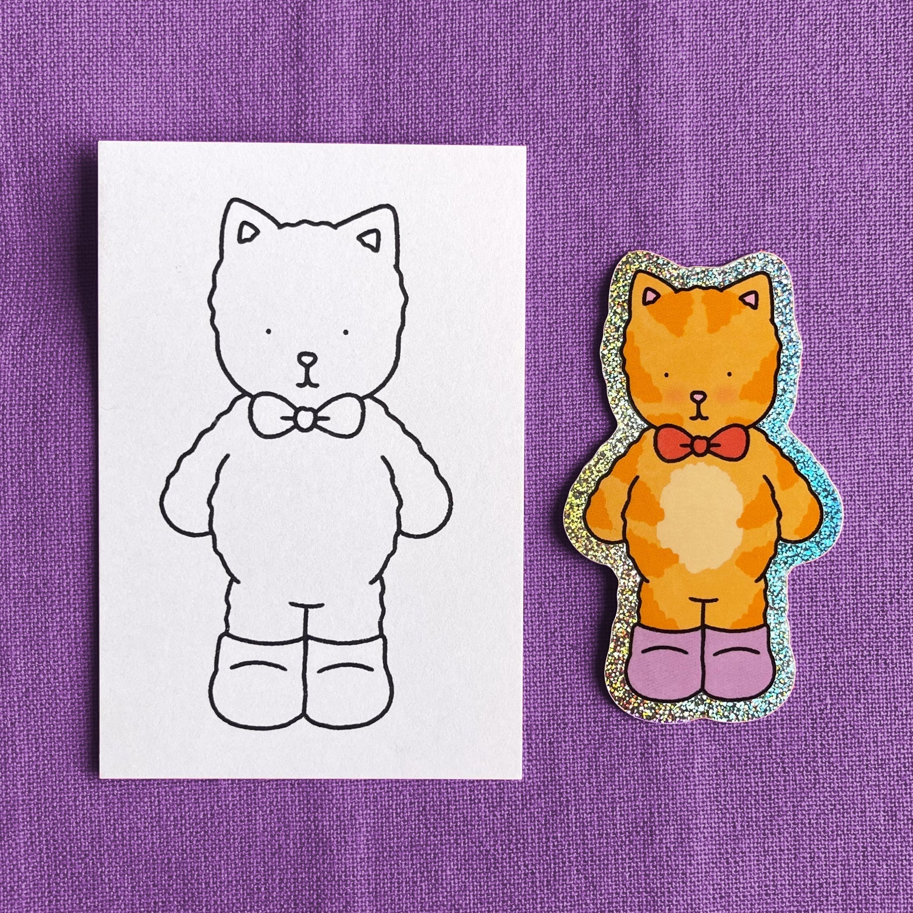 Sticker Glitter Dr. Parmesan + Cartão Informativo