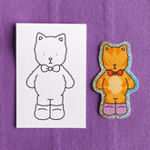 Sticker Glitter Dr. Parmesan + Cartão Informativo