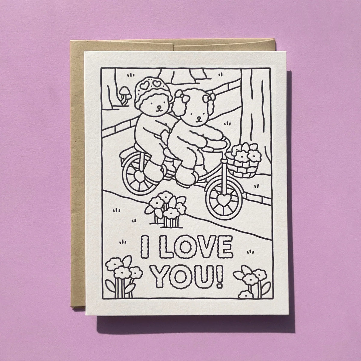 Cartão para Colorir "Eu Te Amo!"