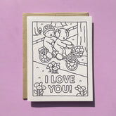 Cartão para Colorir "Eu Te Amo!"