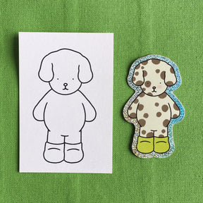 Sticker Glitter Kickflip + Cartão Informativo